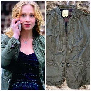 Anthropologie Elevenses Field Jacket ASO Caroline Forbes in The Vampire Diaries